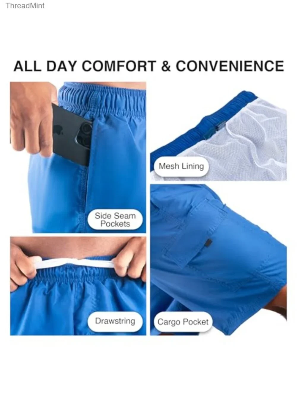 Men's Quick Dry Swim Trunks with UPF 50+ 7